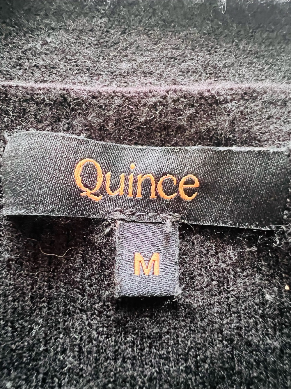 QUINCE Eco-knit Split Front Sweater Vest Black Medium - Picture 6 of 6